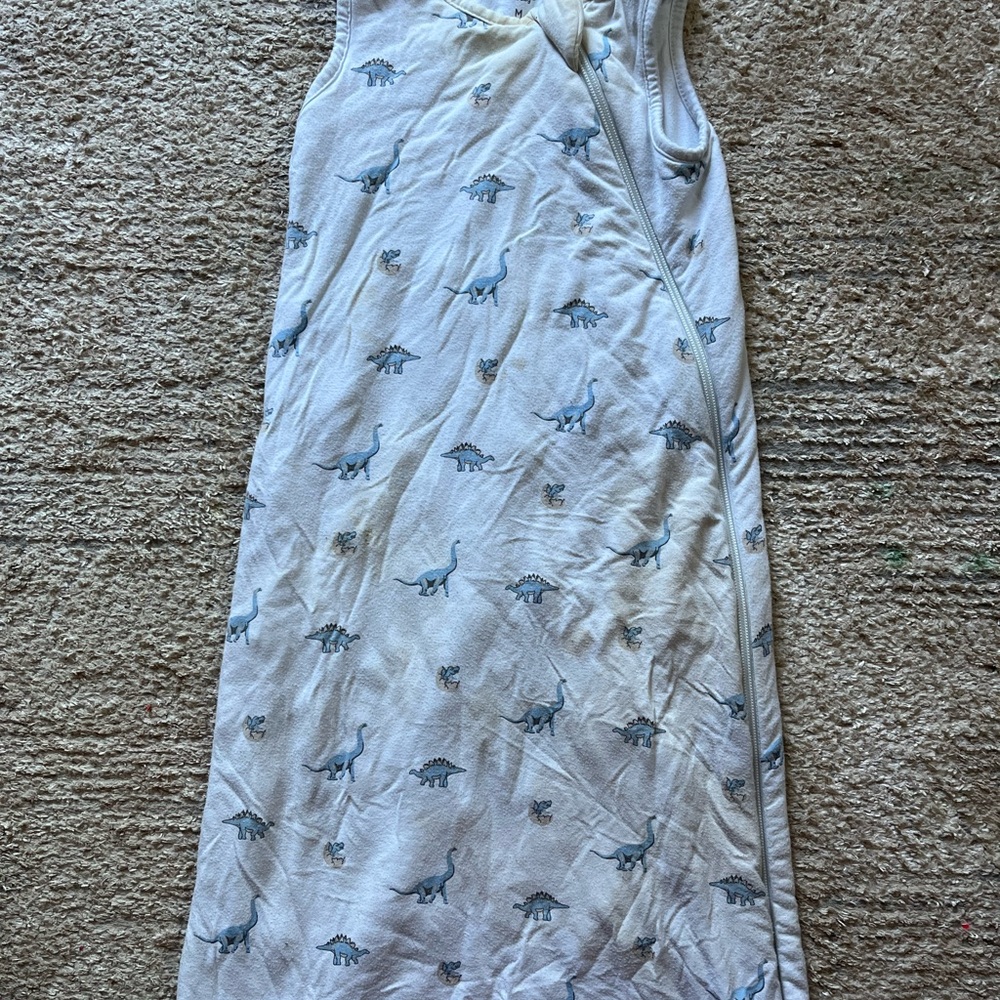 Kyte BABY Dinosaur Print Sleep Sack - Blue and White